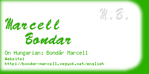 marcell bondar business card
