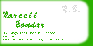 marcell bondar business card